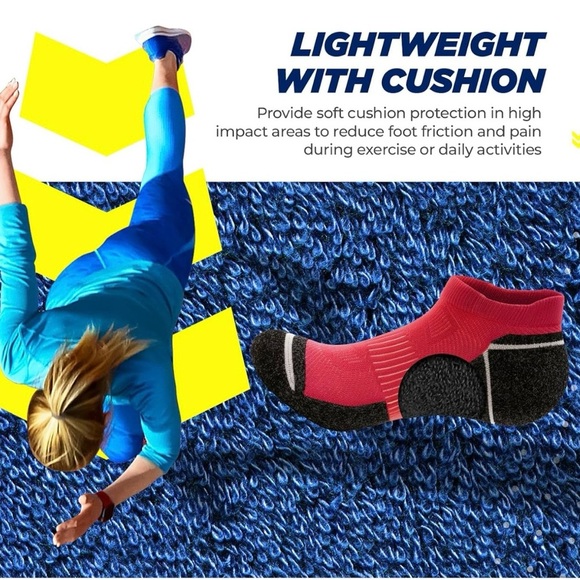 Anti Blister Ankle Socks for Men Women Low Cut Athletic Running Socks 3 Pairs. S - Picture 6 of 7